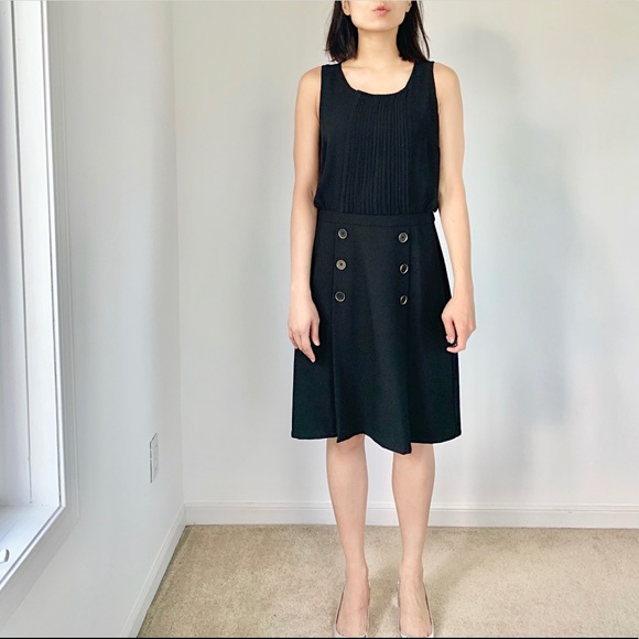 ANN TAYLOR LOFT EXECUTIVE pleated chiffon dress - Picture 4 of 8